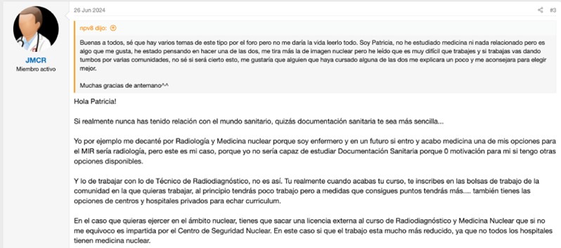 Testimonio alumno cómo acceder a enfermería desde ciclo formativo