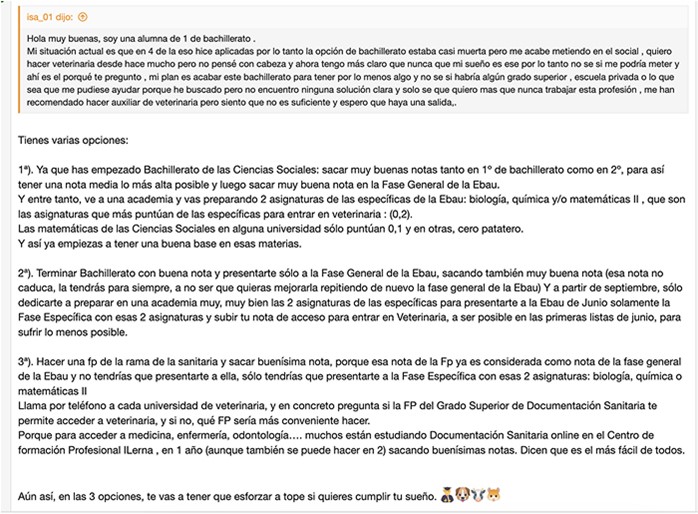 opinion alumno 2 acceso veterinaria formacion profesional