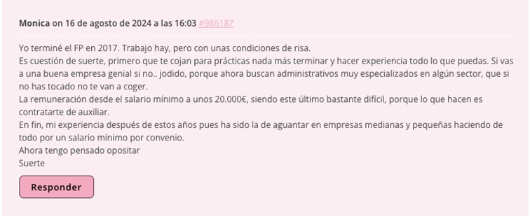 opinión negativa alumno administración y finanzas